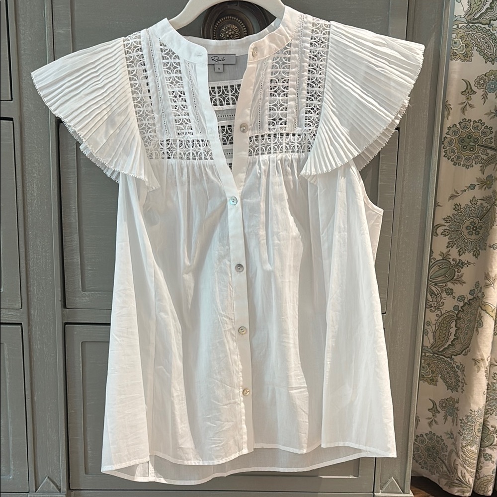 Rails White Lace Detail Blouse
